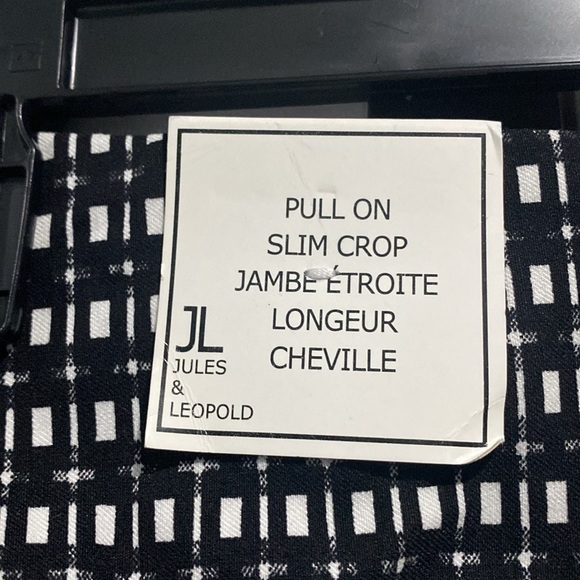 NWT Jules and Leopold Pull On Slim Crop Leg Ankle Length Graphic Pants Size S !! - Picture 6 of 13